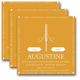 Classic Gold Medium Tension Classical Guitar Strings (3-pack)