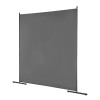 Single Panel 6FT Iron Freestanding Multi-Functional Privacy Screen Grey Indoor