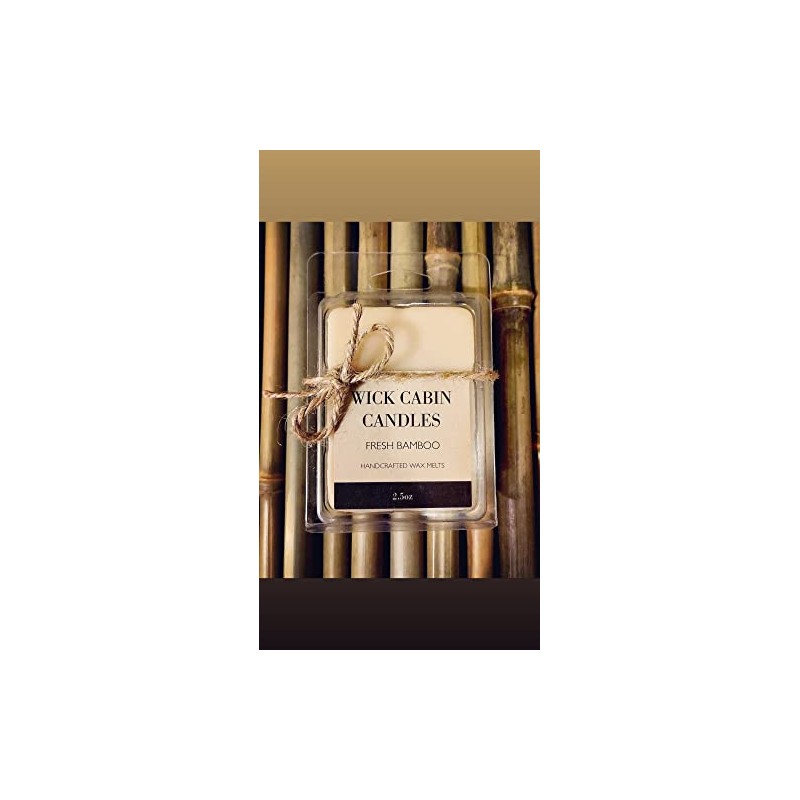 Wick Cabin Candles Fresh Bamboo Long Lasting - Rustic Style