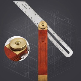 Sliding T Bevel Gauge Woodworking T Bevel Angle Finder with Hardwood Handle and Metric Marks