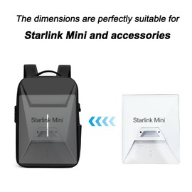 Arector Starlink Mini Travel Bag, Starlink Storage Bag, Outdoor Travel Bag, Handbag for Starlink Dish and All Accessories, Easy to Carry for RV and Outdoor Camping Trips - Black