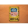 BAYABU Union Pacific Railway Logo Train Railroad Rustic Retro Wall