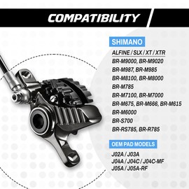 epic Disc Brake Pads with Cooling Fins | Fits J02A, J03A, J04A, J04C, J05A | Shimano Alfine, SLX, XT, XTR Compatible | Ceramic & Metal Options | 2 Sets (Metal)