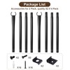 2 Pack String Light Poles for Deck, 5Ft Heavy-Duty Metal