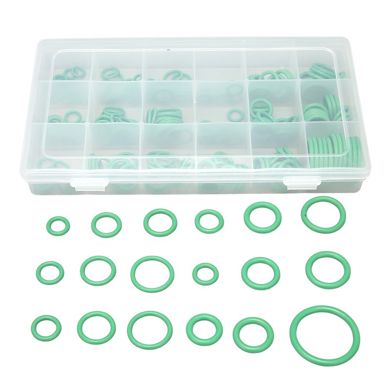 225pcs Car Air Conditioner Seal Ring Kit 18‑Compartment AC O