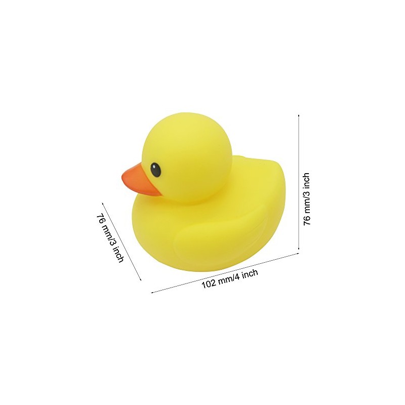 MYLIFEUNIT 4 inch Yellow Rubber Bath Ducks for Child