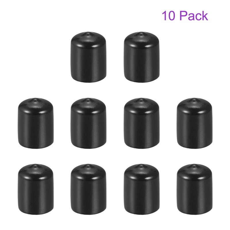 sourcing map 10 Pack 18mm ID Black Screw Thread Protectors