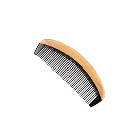 SAFIGLE Sandalwood and Horn Hair Comb with Smooth Teeth Static Massage Hairdressing Accessory for Women and Barbers Wide Tooth Design for Scalp Stimulation and Styling