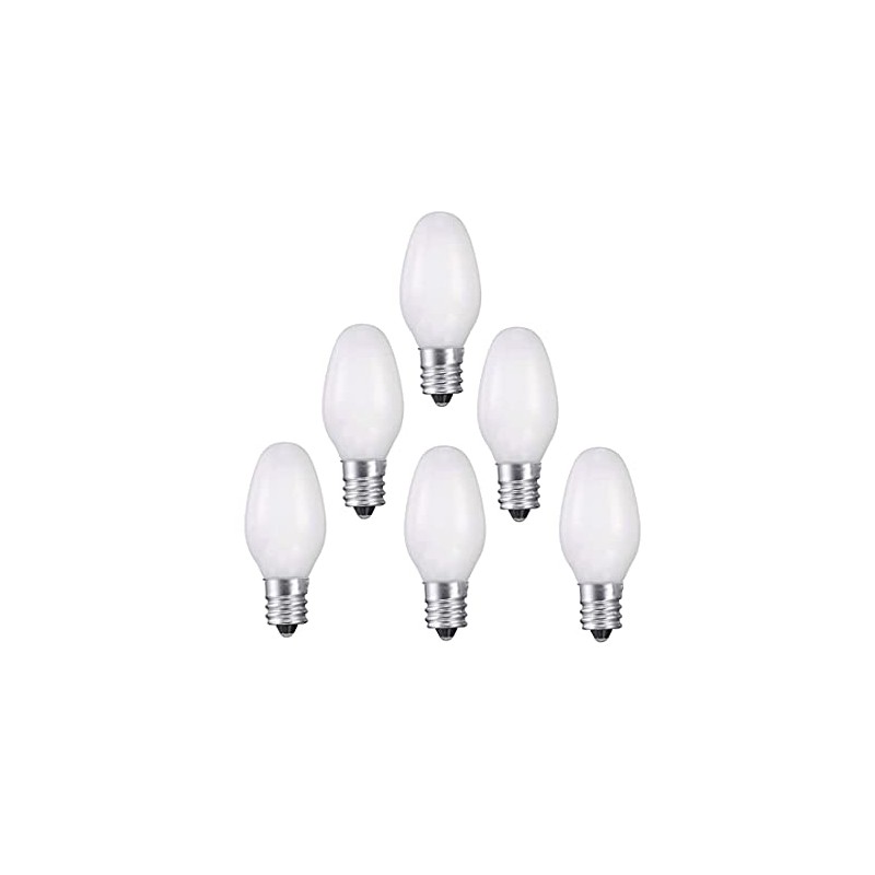 Bombillas de luz nocturna blancas, 6 unidades