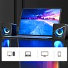 1 Pair Desktop Computer Speaker Multifunction Stylish Strong Bass 4D