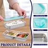 Sekonow 4 Pack Stainless Steel Snack Containers, Reusable Snack Pack