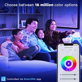 LUXRITE 4 Inch Smart LED Recessed Lighting, RGBW Color Changing, WiFi App and Voice Control, Compatible with Alexa and Google Home, No Hub Required, 10.5W 700LM, CRI 90, IC Rated, Wet Rated (4 Pack)