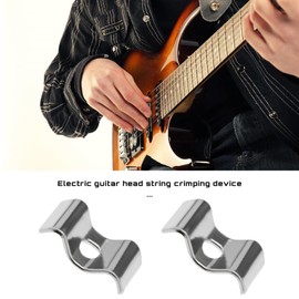 EMSea 4pcs Guitar Roller String Tree Retainers Zinc Alloy with Mounting Screw Accessory Electric Guitar Bass Retainer Compatible with ST SQ Strat Tele Silver