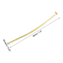 PATIKIL Chandelier Connector Clip Pins, 230 Pack 38mm Length Chandelier Replacement Prism Metal Pins for Fastening Suncatcher Crystals Parts, Golden