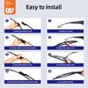 WOWIPER 24"+17" Windshield Wiper Blades with 13" Rear Wiper Replacement