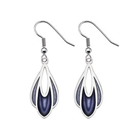 Sea Gems Rennie Mackintosh Fine Enamel Tulip Earrings - 7707 (Purple)