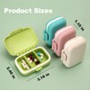 JUNIPLTER 2 Pack Small Pill Box with 3 Compartment, Daily