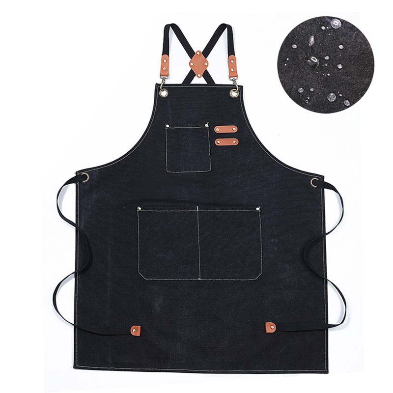 CAWANFLY Chef Aprons for Women Men with Large Pockets, Cotton