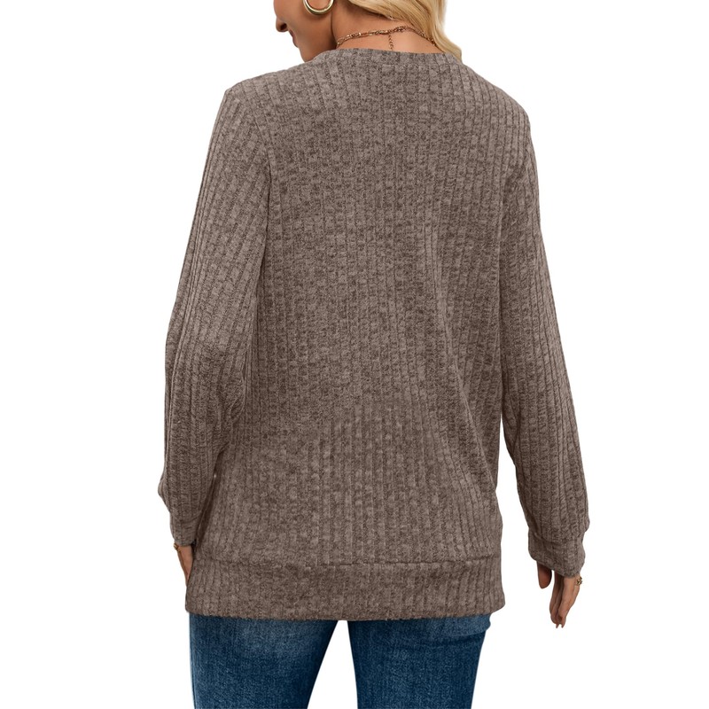 Sampeel Fall Sweaters for Women Trendy 2026 Long Sleeve V