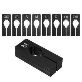 uxcell Clothes Dividers,16 Pack Rectangle Closet Rack Dividers Clothing Rack Size Dividers Blank Labels with 8 Size Reusable for Hanging Clothes Sorting Size, Black