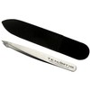 Pointed Slant Hair Tweezers Stainless Steel with Leather Case -