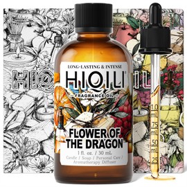 HIQILI Flower of The Dragon Fragrance Oil for Diffuser, Inspired by Td.Orient Fiore-deDrago, Candle, Soap, Perfume & Linen Spray Making, Vanilla Cream Scent, Long-Lasting Aroma - 1 Fl Oz