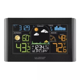 La Crosse Technology 9" Digital Temperature Humidity Wireless Color Forecast Station Battery Sensor