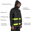 MontGear Hi-Vis Rain Jacket for Men – Waterproof Work Safety