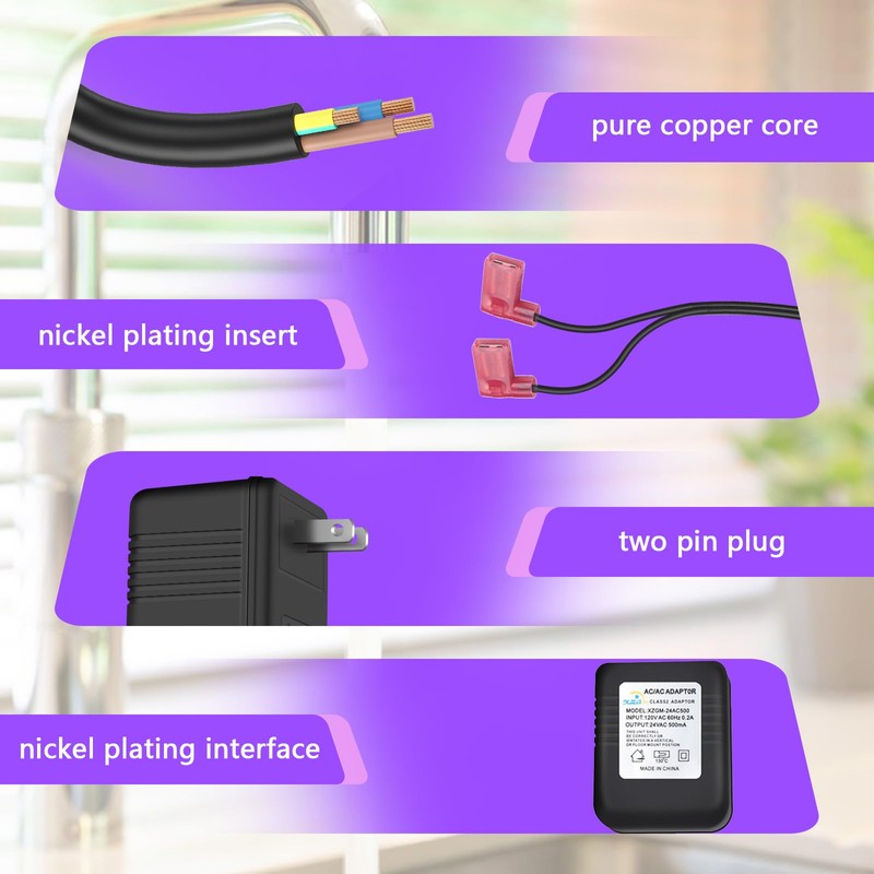 24V AC Power Adapter Transformer, Water Softener Power Supply for