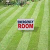 Fastasticdeals Weatherproof Yard Sign Emergency Room Blue Red Lawn Garden