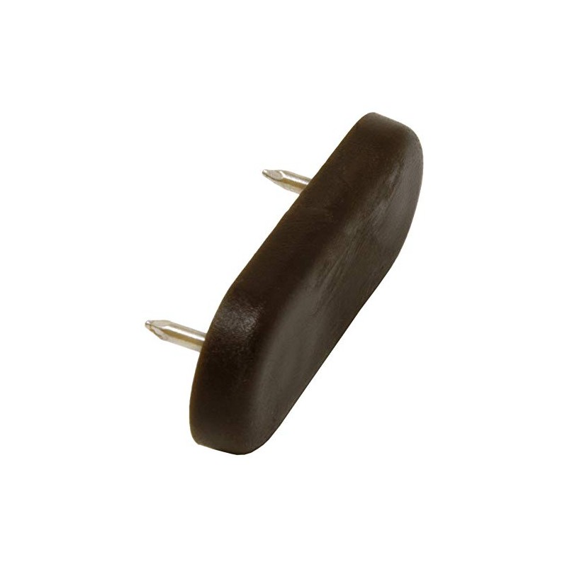 Adsamm® 16 x plastic glides with 2 nails, brown, 18