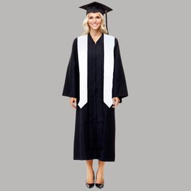 Juephe 2 Pieces 70 Inch Unisex Adult Graduation Stole Plain Graduation Honor Stole Scarf