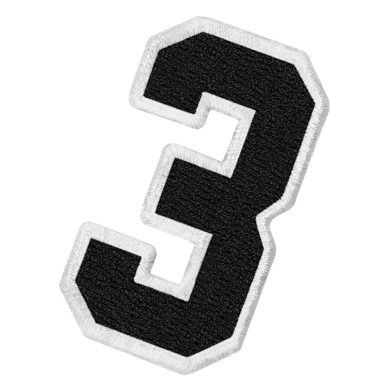 EmbTao Tactical Numbers Patch Embroidered Badge Applique Fastener Hook and