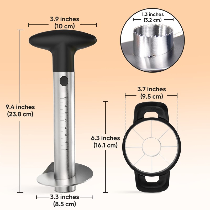 OOKUU Pineapple Corer Cutter, Stainless Steel Fruit Pineapple Peeler Slicer