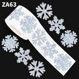 Winter Snowflake Stickers Roll Christmas Paper Decals White Cute Xmas Self-Adhesive Decorative Glitter Stickers for Christmas Party Supplies Holiday Student Reward Gift500pcs