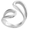 Vinani 2RSL Women's Ring Loops Design Curved Brushed Shiny Solid