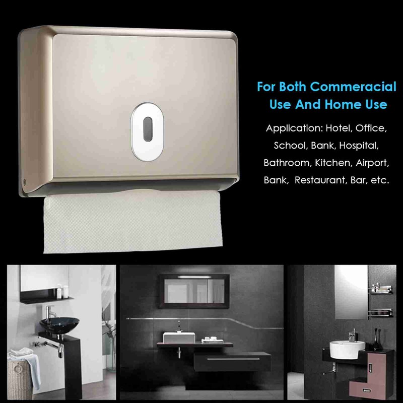 Wall-mounted Bathroom Tissue Dispenser Tissue Box Holder for Multifold Paper