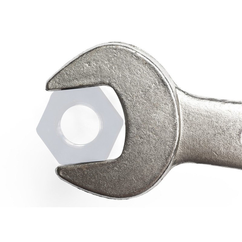 50Pcs Hex Nuts Plastic Environmental Protection Corrosion White Resistance Hexagonal