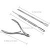 VANANA 3 PCS Cuticle Nippers Pusher, Professional Stainless Steel Cuticle