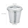 Zhuluck Silver Mini Galvanized Trash Can with Lid Mini Wastebasket