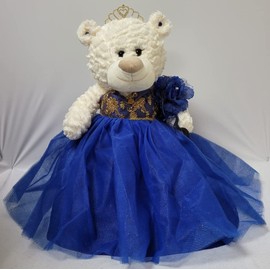 KINNEX COLLECTIONS SINCE 1997 20" Quince Anos Quinceanera Last Doll Teddy Bear with Dress (Centerpiece) B16631-15G (Royal Blue)