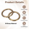 sourcing map 5Pcs H59 Brass O Ring, 1.57" OD. 1.22"