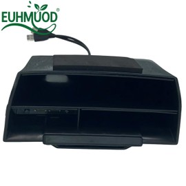 EUHMUOD Center Console Organizer Tray with USB Extension Cable Replacement for 10th Gen Honda Civic Sedan 2016-2021 - Storage Box with Coin Trays & Card Slots, for Cards, Coins, Phone Holder