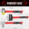 YIYITOOLS 3 Pcs Hammer Set,16oz Rubber Mallet,16oz Claw Hammer and
