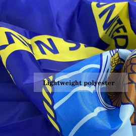 Double Sided Navy Flag 2x3 FT Outdoor- UV Fade Resistant 3Ply USN Flags Double Stitched Canvas Header with 2 Brass Grommets Easy to Rising