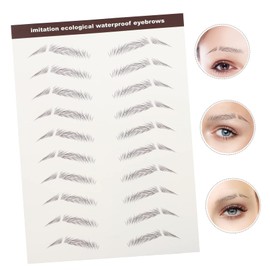 Mikinona 6pcs Sturdy Eyebrow Stickers Waterproof Temporary Brow Natural Makeup Brow Sticker Set