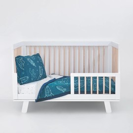 Little Unicorn Cotton Muslin Toddler Bedding | 3-Piece Set | Comforter, Crib Sheet, Envelope Pillowcase | Super Soft & Breathable | Printed Designs for Boys and Girls | Machine Washable | Butterflies