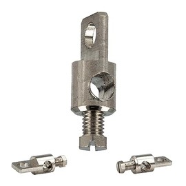 tecuro - 12000 Joint Piece for Mounting on Drain Fittings, Bore Diameter 6 mm, Chrome-Plated Brass, for Connecting Fittings Pull Rod with Cross Bar of the Drain Fitting