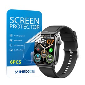 MIHENCE Screen Protector for T50S 1.85"" Smart Watch, HD Full Coverage TPU Protective Film Compatible for Donerton T50S 1.85"" Smartwatch/Uaue T50 1.85"" Smart Watch (6PCS), transparent