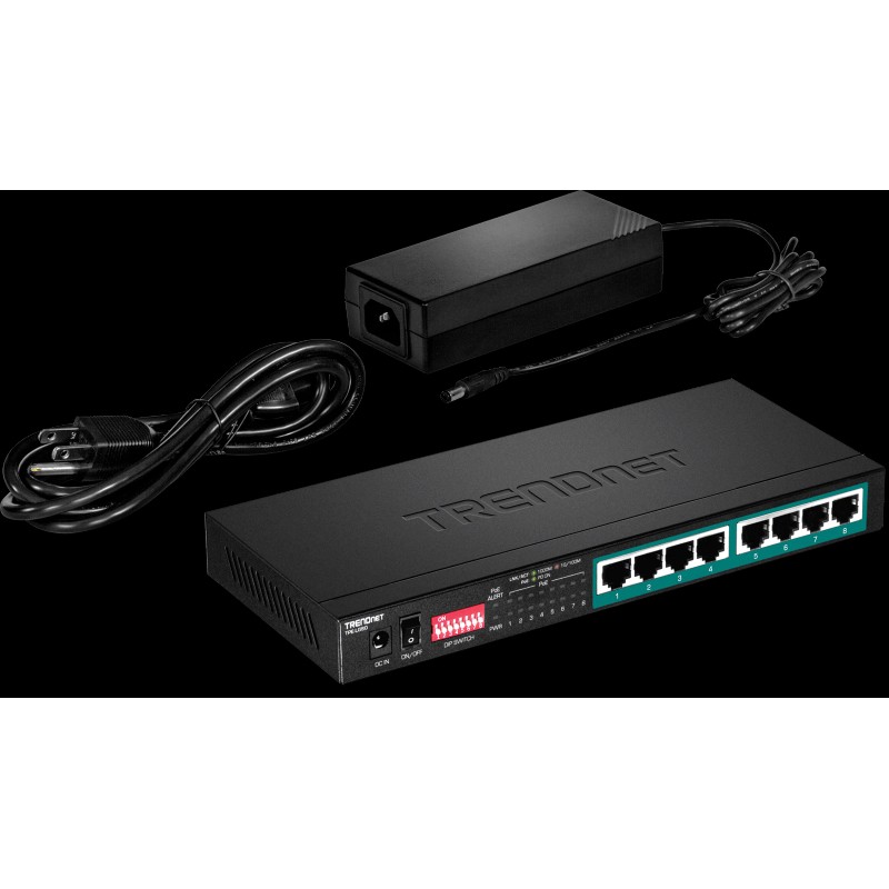 TRENDnet TPE-LG80 8-Port Gigabit Long Range PoE+ Switch